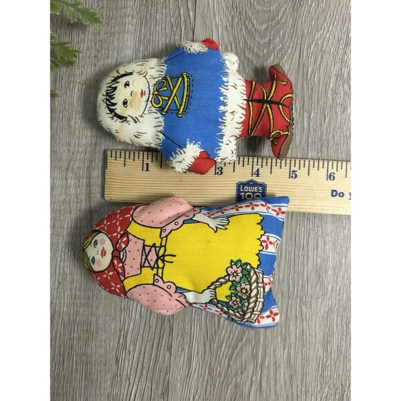 Vintage Children of the World Small Cloth Fabric Dolls Set Of 5 + Bag READ - Picture 12 of 12